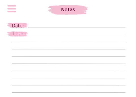 Digital Notebook - Pink - The Barcode