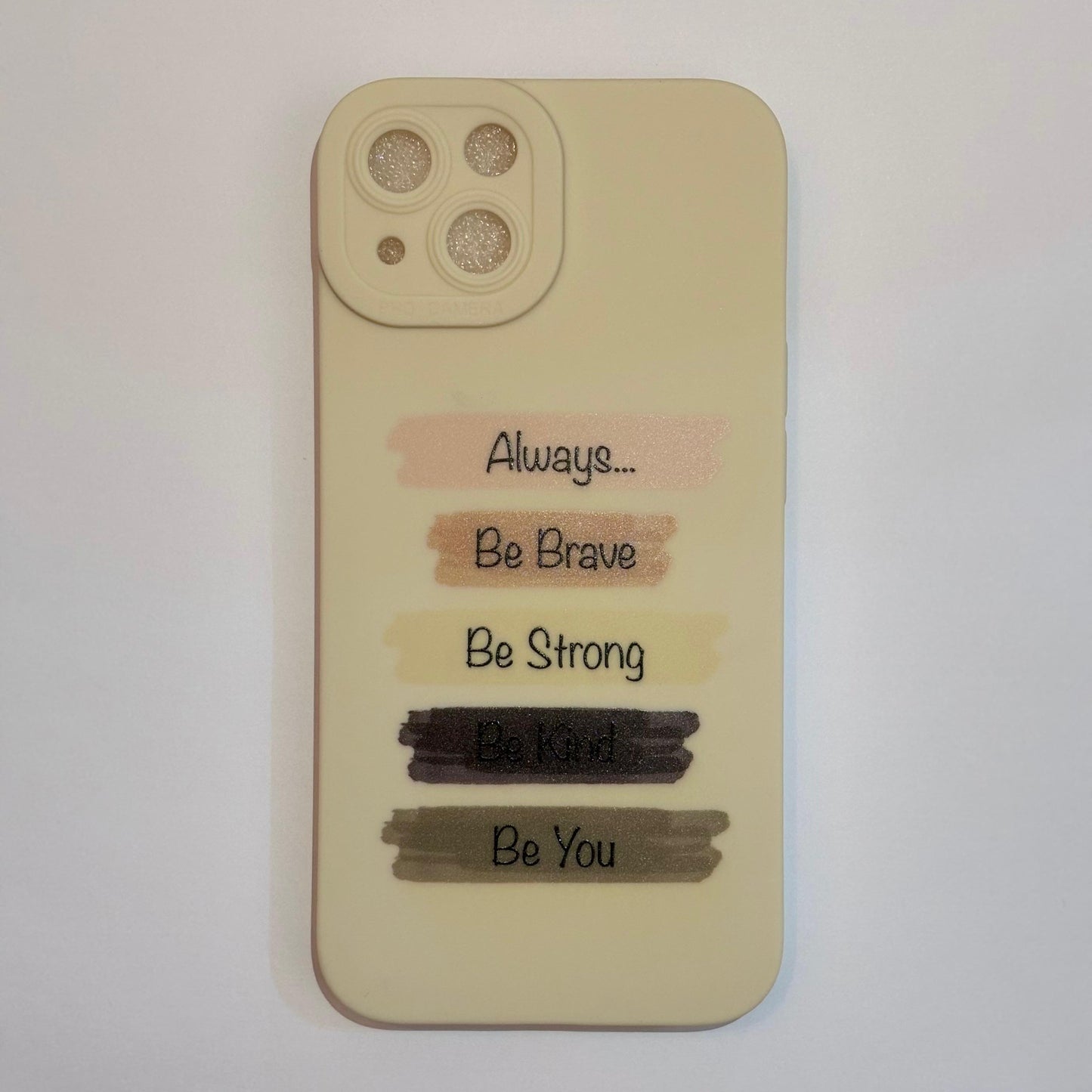 Motivation - beige phone case - The Barcode