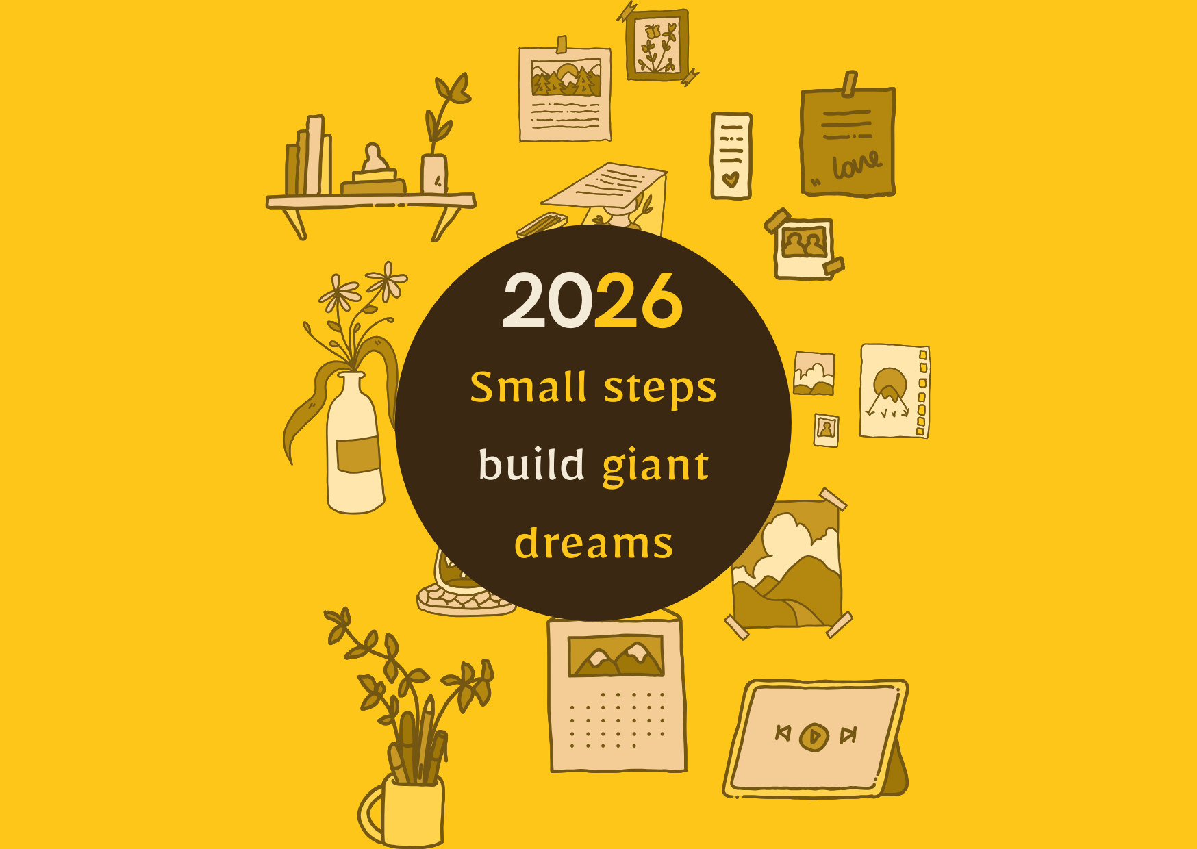 2026 Digital Planner - Yellow - The Barcode