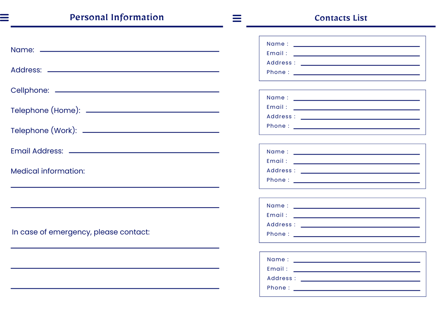 2026 Digital Planner - Blue - The Barcode