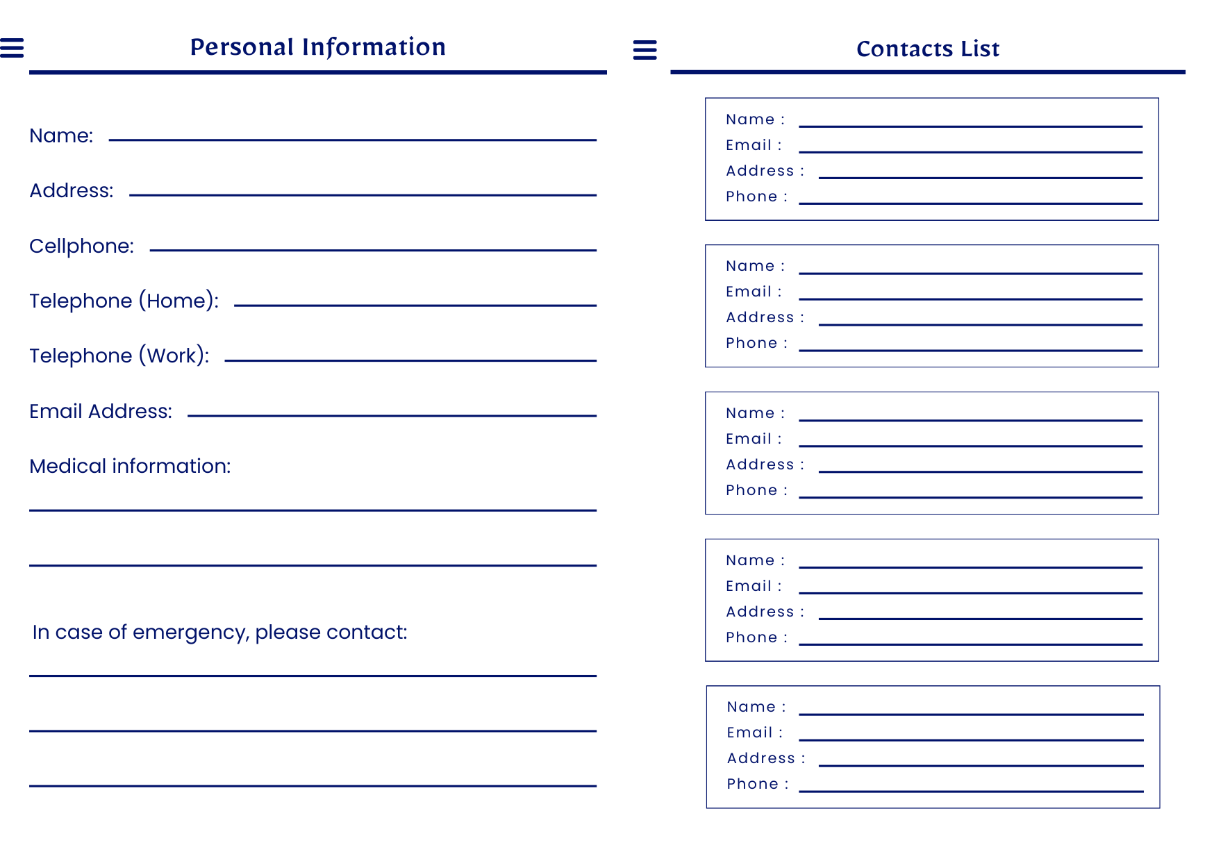 2026 Digital Planner - Blue - The Barcode