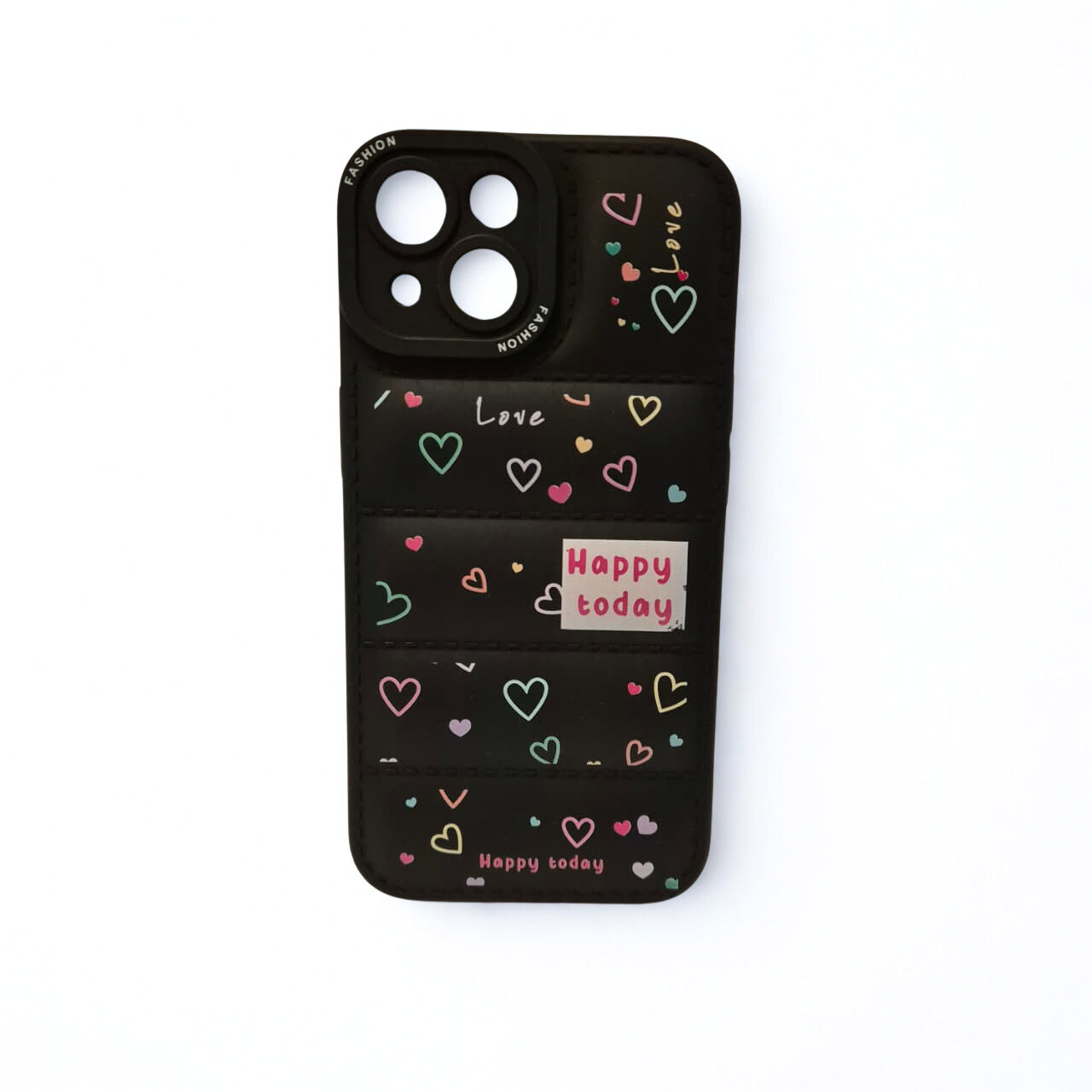 Heart Pattern Black Phone Case - The Barcode