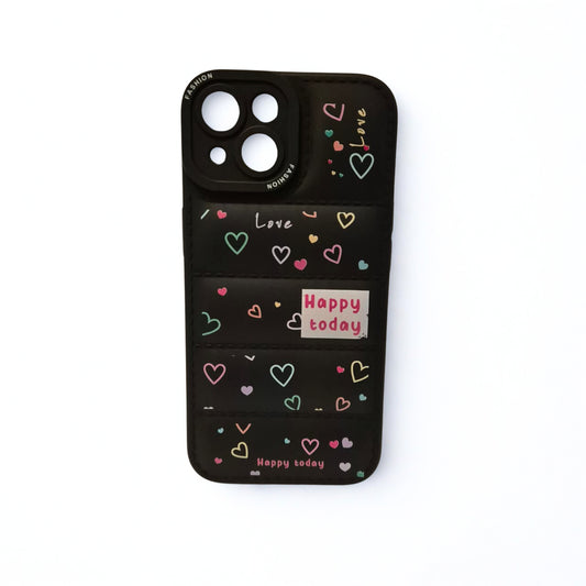 Heart Pattern Black Phone Case - The Barcode