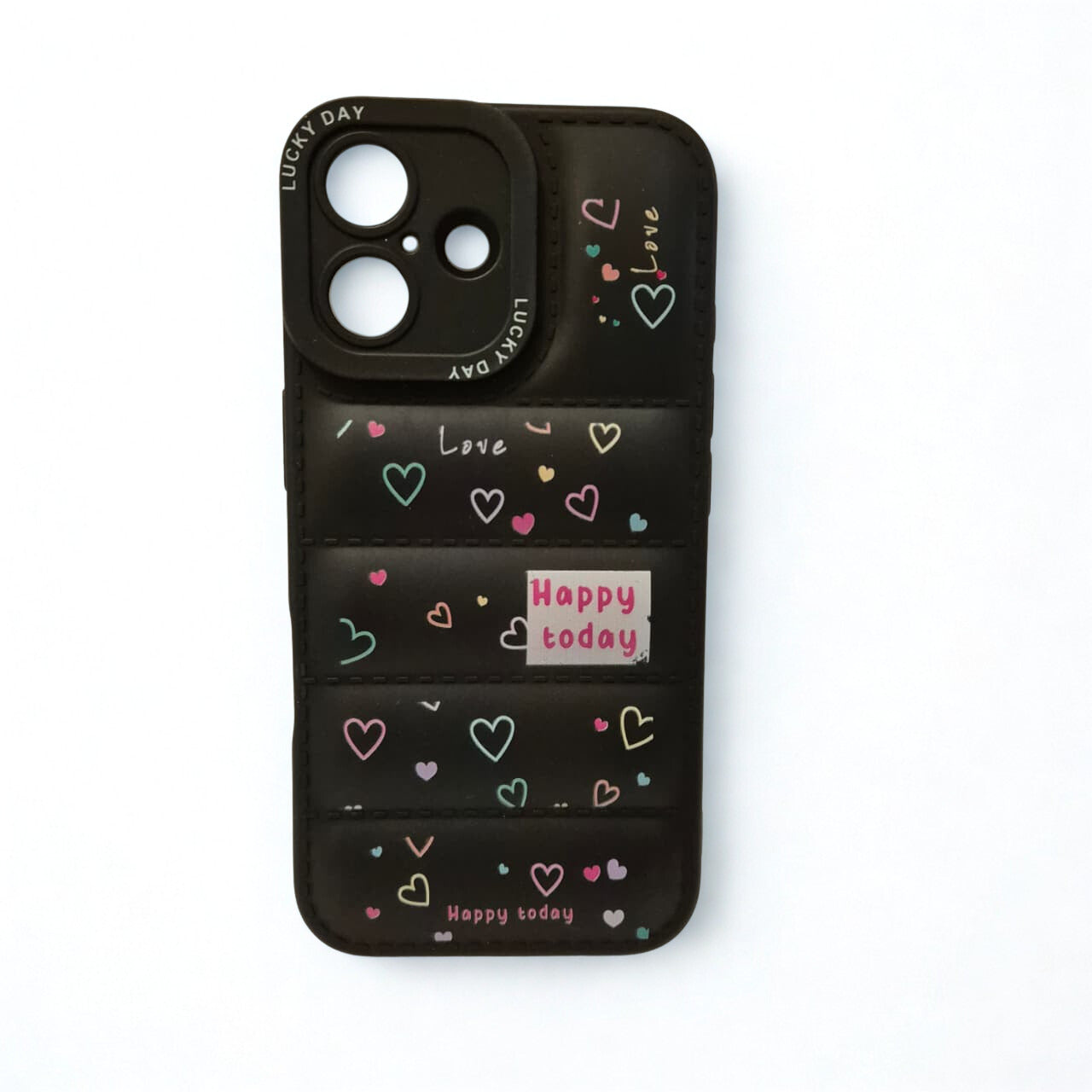 Heart Pattern Black Phone Case - The Barcode