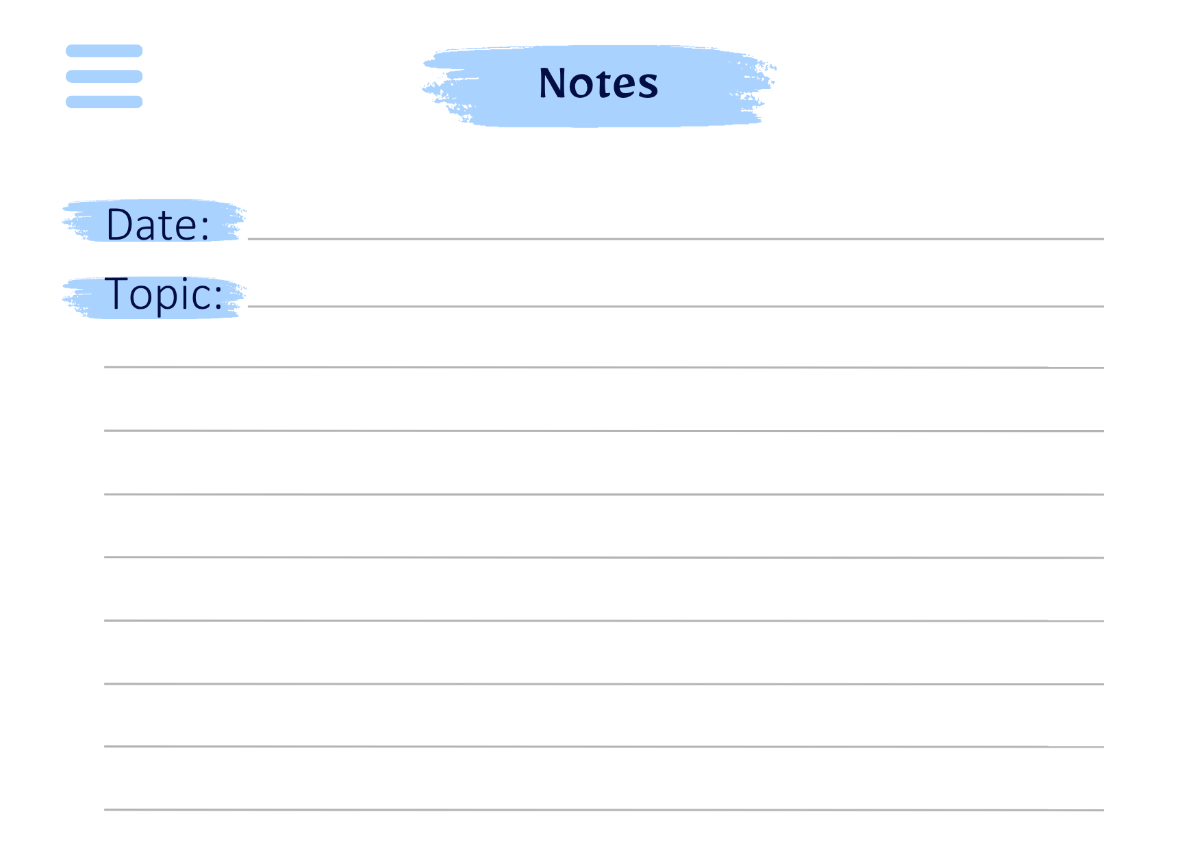 Digital Notebook - Blue - The Barcode