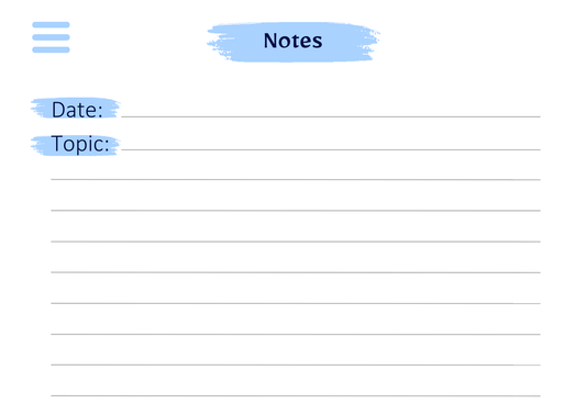 Digital Notebook - Blue - The Barcode