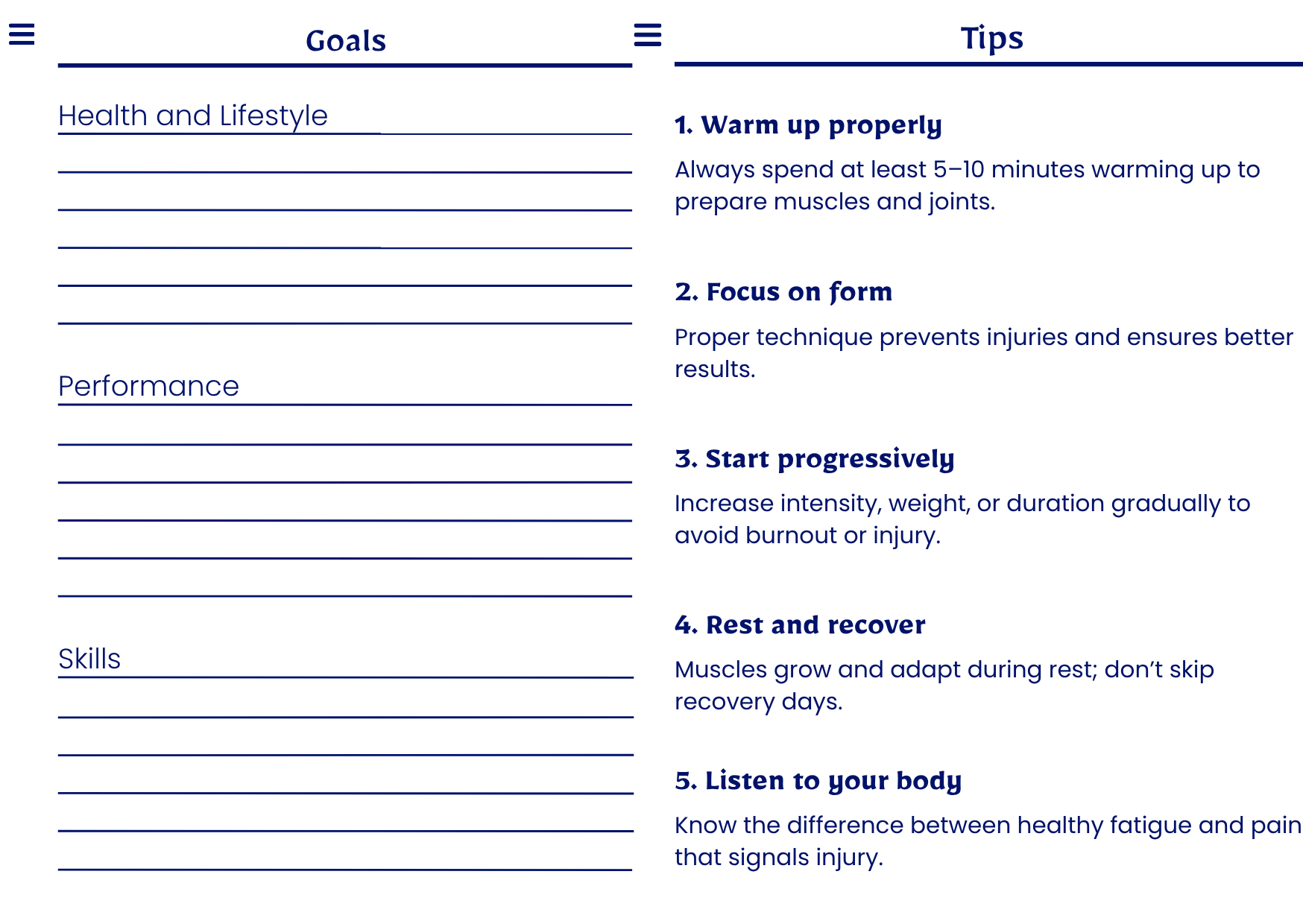 Digital Workout Planner - The Barcode